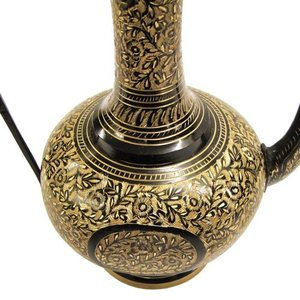 Aftaba arabe en laiton antique fait à la main d'Inde cafetières et théières de table magnifiquement gravées - Product Image 4