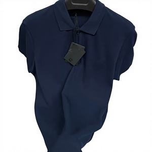 T-shirt en coton uni pour homme, manches courtes, col rond, décontracté, respirant, écologique, OEM ODM, logo personnalisé sur le devant, grandes tailles - Product Image 1