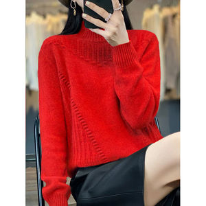 Suéter de lana de Cachemira para mujer de último diseño en la mejor calidad Ropa de invierno transpirable Suéter de Cachemira de mujer personalizado cálido - Product Image 4