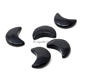 Vente en gros en vrac croissant de lune en obsidienne noire sculpture sur cristal pierre précieuse croissant de lune en obsidienne noire pour bijoux sculpture sur cristal - Product Image 1