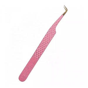 Pincettes pour Extension de cils, Instruments de beauté, couleur noire mate avec pointe dorée de ZACHARY INDUSTRIES - Product Image 2