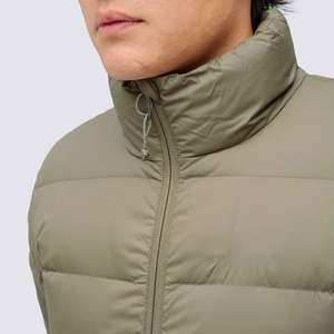 Veste matelassée en toile de qualité durable avec fermeture à glissière et broderie de décoration pour la saison d'hiver pour hommes, nouveau style - Product Image 3