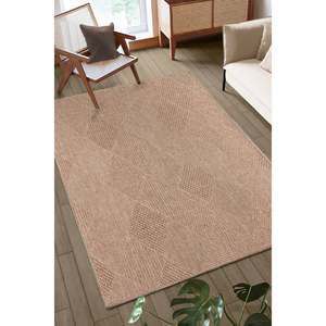 Alfombra de área Netline Home Depot Brown Kilim Flatweave Doku DH002, tejido plano, fibras sintéticas duraderas para dormitorio, estudio, habitación infantil - Product Image 1