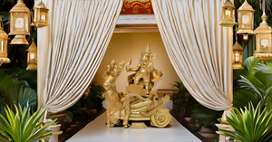 Modern Design Brass <b>Statue</b> of Ganesha Riding Reindeer Santa Great Wedding Gift Showpiece for Christmas - Product Image 2