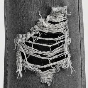 Vaqueros anchos de mezclilla con pierna curva estilo streetwear, logotipo personalizado, talla grande, holgados, ligeros, para todas las estaciones - Product Image 6