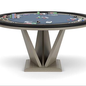 Mesa de ruleta de casino de lujo moderna, juego de póquer de madera portátil plegable personalizable, patrón ovalado cuadrado de la mejor calidad, venta directa - Product Image 1