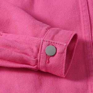 New Design <b>Rhinestone</b> Button Loose Women's Casual Autumn Denim <b>Jacket</b> Customizable Outdoor Medium Wash OEM Service Best Sale - Product Image 4