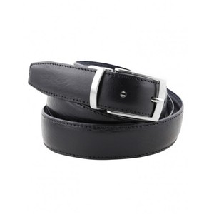 Cintura reversibile fatta a mano italiana girevole su due lati blu nero 3 cm di larghezza di alta qualità Custom uomini 6 pezzi per scatola OEM disponibili - Product Image 2