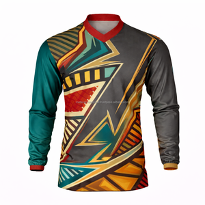 Camiseta de Motocross Sublimada, Transpirable, de Manga Larga, Jersey de Motocross, Ropa de Carreras de Motocicleta de Poliéster de Fábrica - Product Image 1