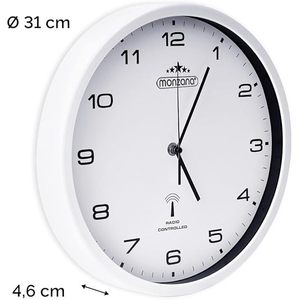 Reloj de Pared de Cuarzo Automático Monzana de Dígitos Grandes, 31 cm, Diseño Analógico Radiocontrolado - Product Image 3