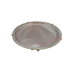 ถาดโลหะทองเหลืองแกะสลักแบบโบราณสำหรับร้านอาหารโรงแรมขาแบบปรับแต่งได้ - Product Image 6