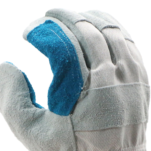 Guantes Dilpasand Hosiery BC, Doble Palma, Tela Gris en la Parte Posterior y Palma Azul, Puño Reforzado, Sin Silicona, Sin Polvo, Personalizables - Product Image 5