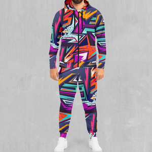 Custom Colorful Solid Rhinestone Unisex Two-Piece Tracksuit Set Hooded Pullover <b>Hoodie</b> & Jogger Pants Fashion Streetwear - Product Image 3