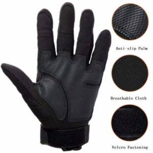 Gants d'extérieur tactiques personnalisés en cuir et coton résistants aux chocs pour l'hiver - Product Image 3