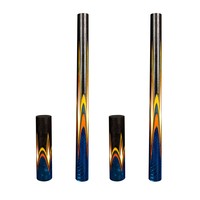 CUEELF Nouvelle Arrivée Queue de Billard Semi-Finie en Ébène Bleu Foncé avec Incrustation Dragon pour Carambole et Snooker