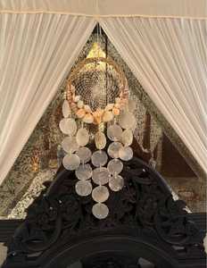 Guirnalda de Atrapasueños con Conchas Marinas Estilo Costero/Bohemio |   Decoración Iridiscente para el Hogar de Estilo Costero y Bohemio para Colgar en la Pared - Product Image 4