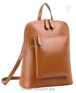 Sac à dos en cuir tanné végétal sécurisé spacieux prix de gros classique fabriqué à la main affaires usine remises en vrac directes - Product Image 4