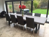 Meubles vietnamiens en béton, ensemble de luxe de haute qualité, TABLE et chaise pour la maison, salle à manger et bureau