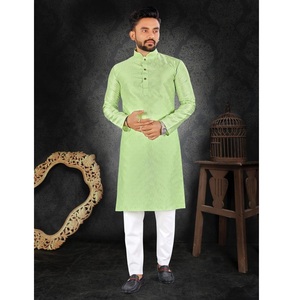 Ropa de fiesta informal festiva para hombre, a la moda Pijama de algodón suave de colores, traje indio de compras en línea, novedad de 2022 - Product Image 6