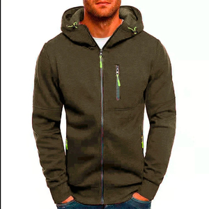 Venta al por mayor de sudaderas con capucha y cremallera para hombre con logotipo personalizado de alta calidad - Product Image 3