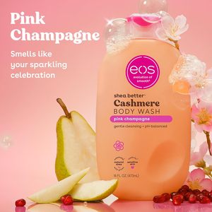 Gel Douche Hydratant Crèmeux EOS Pink Champagne Cashmere 16oz au Beurre de Karité et Vitamine E, pH Équilibré, Végétalien, Vente en Gros - Product Image 4