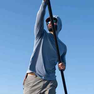 Sweat-shirts de pêche à manches longues pour hommes en tissu extensible personnalisé, couleur unie, protection extérieure, sweat-shirts de pêche - Product Image 2