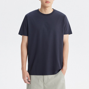 T-shirt homme 100% coton avec logo personnalisé design de luxe qualité côtes col rond oversize épaules tombantes Streetwear T-shirt blanc pour hommes - Product Image 5