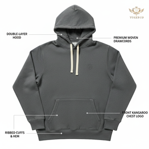 Yokebud's Men's Casual <b>Warm</b> Winter Pullover Sweatshirt Solid Color Hooded <b>Jumper</b> Plus Size OEM ODM Wholesale - Product Image 5