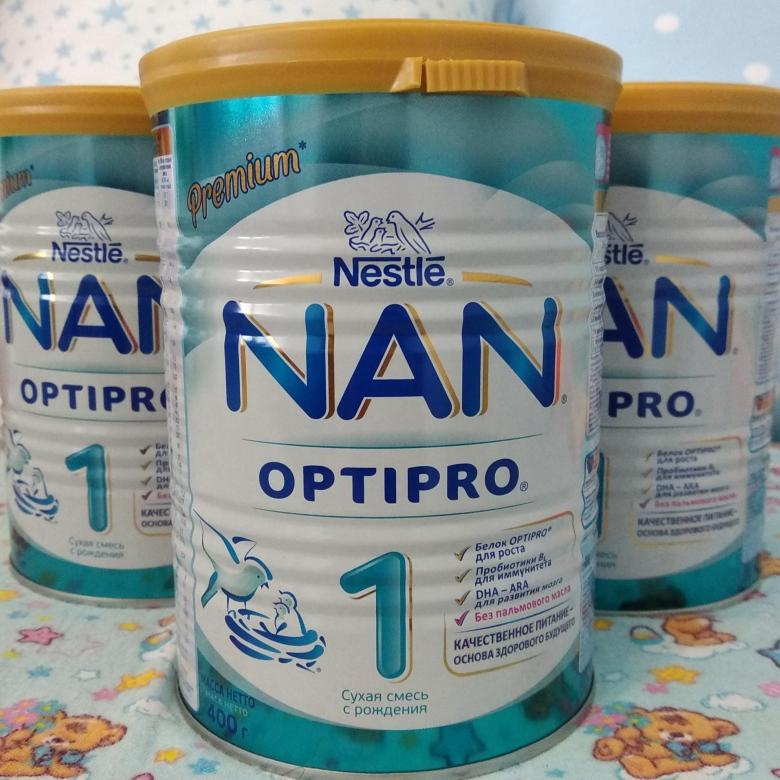 Nestle NAN OPTIPRO 1, сухое обогащенное молоко премиум-класса, закваска для младенцев от рождения, 800 г, упаковка в коробке