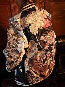 Ropa de diseño de marca, chaquetas Unisex, Primavera, bordado multicolor, Sukajan Varsity bombardero, chaquetas de recuerdo, ropa de calle para hombres - Product Image 2