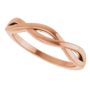 Stuller 14K Yellow Gold Fine Jewelry Twisted <b>Ring</b> 57897:100P <b>Statement</b> <b>Ring</b> with Cut Stone Inlay Everyday Wear - Product Image 5