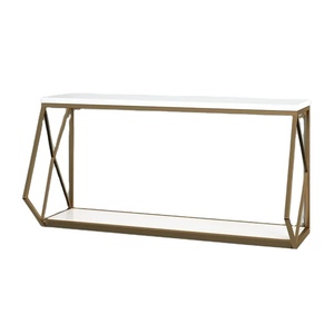 2 Metal Frame Marble Top Gold Coated <b>Wall</b> Mounted Floating <b>Shelves</b>, /<b>shelf</b> High Selling Quality Elegant for Home Hotel Decor - Product Image 1