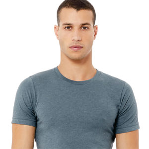 T-shirt unisexe Heather Slate CVC-52% Airlume Cotton, 48% Poly, 4.2 oz - Product Image 4