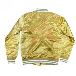 Blouson aviateur vintage à col montant de couleur personnalisée pour hommes 300 GSM toile avant Logo printemps respirant tenue décontracté - Product Image 5