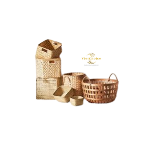 Cesta Organizadora de Bambú Natural Ecológica, Hecha a Mano, Multifuncional, Capacidad de 6-10L, para Decoración Moderna del Hogar - Product Image 2