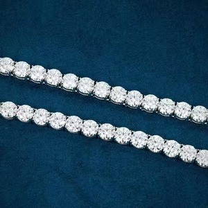 Trendy Unisex Luxury Silver Cuban Link Chain D Color VVS Tachonado Diamond Tester Check Moissanite para boda - Product Image 5