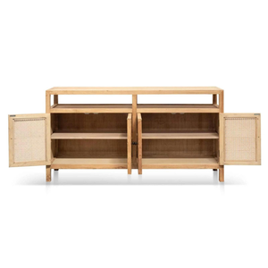 Armoire de présentation en teck massif de haute qualité, design moderne, style vintage, pour la décoration de meubles de maison - Product Image 3
