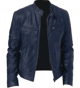 Giacca da moto in 2025 <span class=keywords><strong>pelle</strong></span> giacca da <span class=keywords><strong>uomo</strong></span> con collo alto Casual e sottile giacca corta giacca da <span class=keywords><strong>uomo</strong></span> autunno inverno giacca di <span class=keywords><strong>pelle</strong></span> antivento - Product Image 5