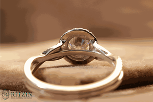 แหวนหมั้นเพชรโมอิสทรงกลมแบบ1.565พิเศษสำหรับผู้หญิง tcw แบบซ่อนสไตล์รัศมีที่เป็นเอกลักษณ์ของขวัญเครื่องประดับที่โดดเด่นสำหรับเธอ - Product Image 5