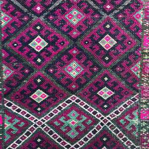 Alfombra Turca de 2.8x11.2 pies, Alfombra Vintage, Alfombra Oriental Rosa Púrpura - Product Image 3