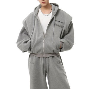 Sweat à capuche zippé en éponge française pour hommes Gym Workout Léger évacuation de l'humidité Vêtements de sport Fabricant de sweat à capuche personnalisé - Product Image 3