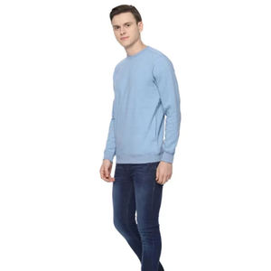 Nouvelle mode hommes sweats à capuche automne surdimensionné coton décontracté col rond couleur unie hommes sweats - Product Image 3