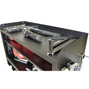 Tablero de clavijas de Metal negro montado en la pared para juegos de herramientas Capacidad 125 kg Organizador para el hogar Gabinete de herramientas de pared Tablero de clavijas de acero personalizado - Product Image 4