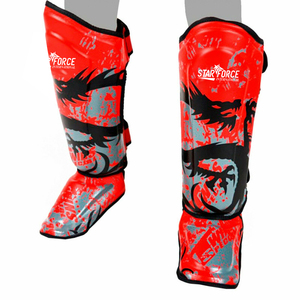 MMA Muay Thai Training Leg Warmers Light Kicking Shin <b>Pads</b> New Top Grade PU Leather Boxing Shin Guards Ankle Protector - Product Image 4