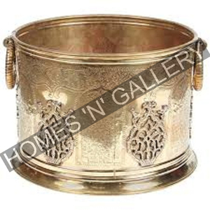 Handcrafted Metal Planter Pots Vintage Engraved Brass for Indoor & Garden Multiple Sizes & Rounded Shape Home <b>Flower</b> Displays - Product Image 4