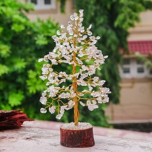 Venta al por mayor de chips de cuarzo transparente de alta calidad árbol de piedras preciosas hecho a mano 300 Chip decoración de alambre dorado para Diseño de Interiores mascota - Product Image 3