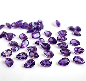 Améthyste naturelle poire coupée 3x5mm à facettes-améthyste libre de qualité supérieure - Product Image 1