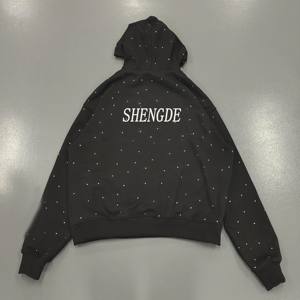 เสื้อฮู้ดประดับพลอยเทียมมีฮู้ดประดับคริสตัลแวววาวเสื้อมีสไตล์สตรีทแวร์เสื้อสวมหัวสำหรับผู้ชายผู้หญิงใส่ไปงานปาร์ตี้และชุดลำลอง - Product Image 3