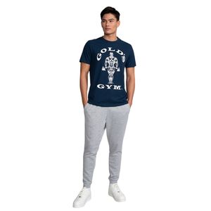 Muscle Joe Sports T-Shirt Navy Organic Cotton Gym Shirt Breathable Activewear Bodybuilding Fitness Tee Regular Fit Golds Gym - Product Image 1