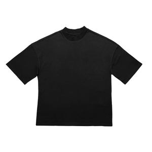 Custom Heavy Tees Thick Cotton <b>Tshirts</b> <b>High</b> Collar Big and Tall Fit Mock <b>Neck</b> Loose Blank t Shirt Custom logo T-shirts Oversize - Product Image 2